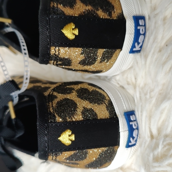 KATE SPADE KEDS for Kate Spade New York Shiny Leopard Kids size 4 M - Picture 2 of 6